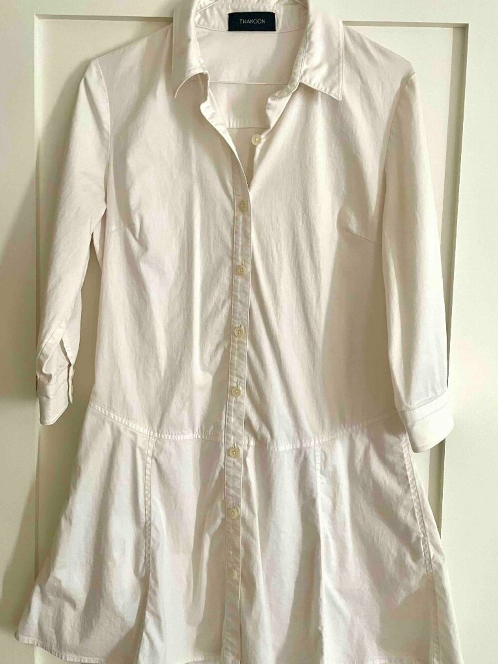Thakoon White Button-Up Shirt Dress